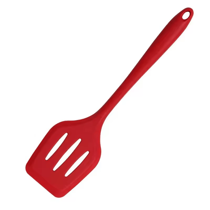 Food-grade Silicone Kitchen Cooking Utensil Kitchen Ware Accessories Non Stick Silicone Slotted Spatula with Custom Design